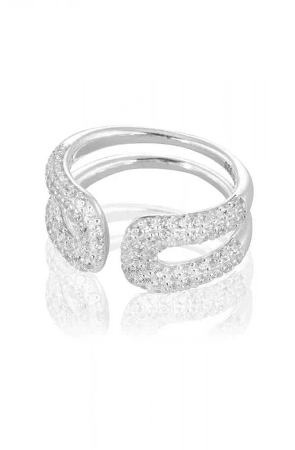 CAROLINA GYNNING JEWELRY - Classy Ring Silver Clear Best