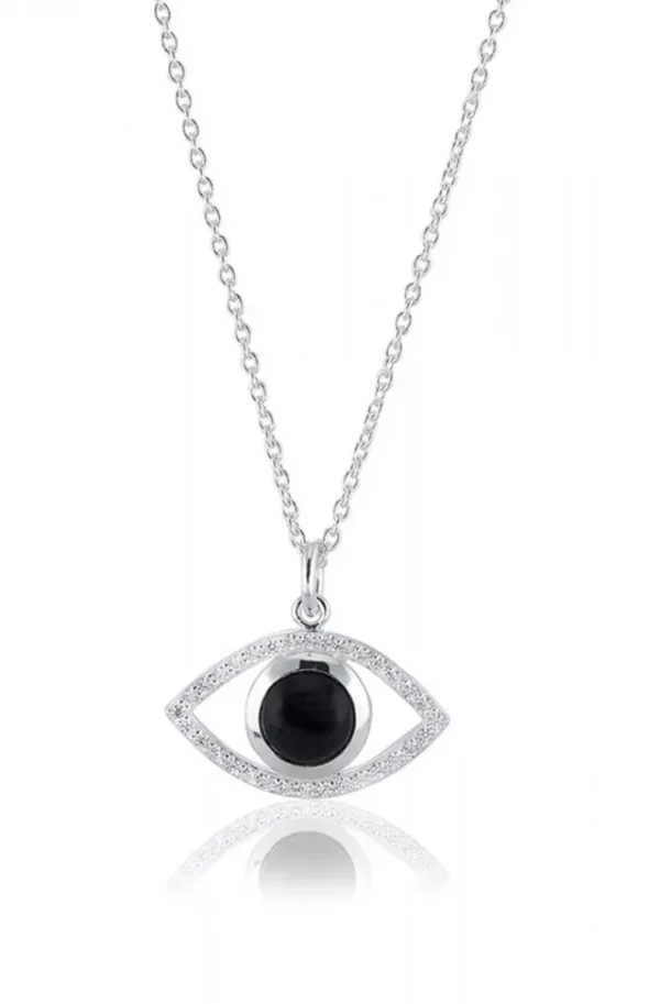 CAROLINA GYNNING JEWELRY - Devine Eye Necklace Silver Sale