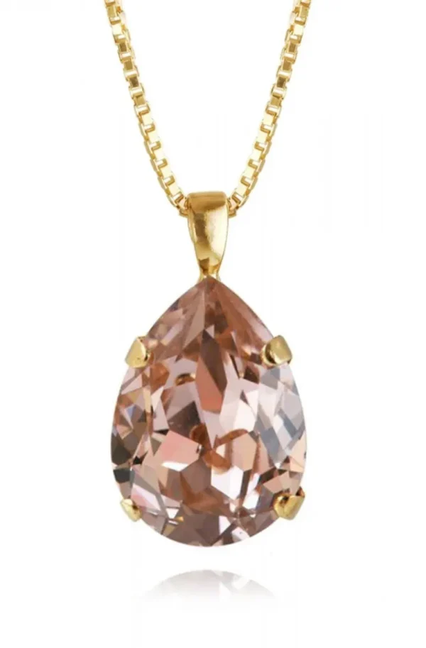 CAROLINE SVEDBOM - Classic Drop Necklace Gold Vintage Rose Best
