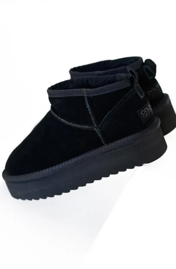 COLORS OF CALIFORNIA - Platform winter boot in Suede YWPLA01 - Black Best