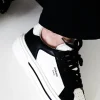 COPENHAGEN STUDIOS - CPH181 Leather Mix Black Cream Beige Discount