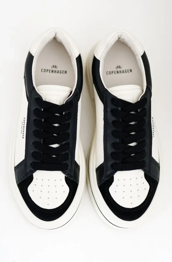 COPENHAGEN STUDIOS - CPH181 Leather Mix Black Cream Beige Discount