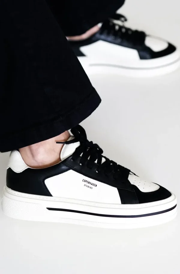 COPENHAGEN STUDIOS - CPH181 Leather Mix Black Cream Beige Discount