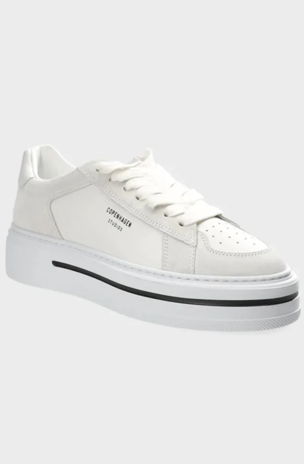 COPENHAGEN STUDIOS - CPH181 Leather Mix White Clearance