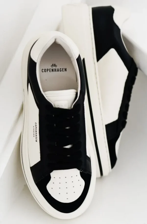 COPENHAGEN STUDIOS - CPH181 Leather Mix Black Cream Beige Discount