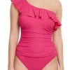 Plain Vanilla & Other Brands We Love Gottex - Ruffle offshoulder one piece swimsuit - ET232061 - Rose Outlet