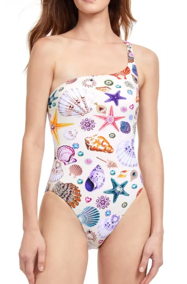 Plain Vanilla & Other Brands We Love Gottex - Swimsuit One shoulder Seashell - 23WS051 Fashion