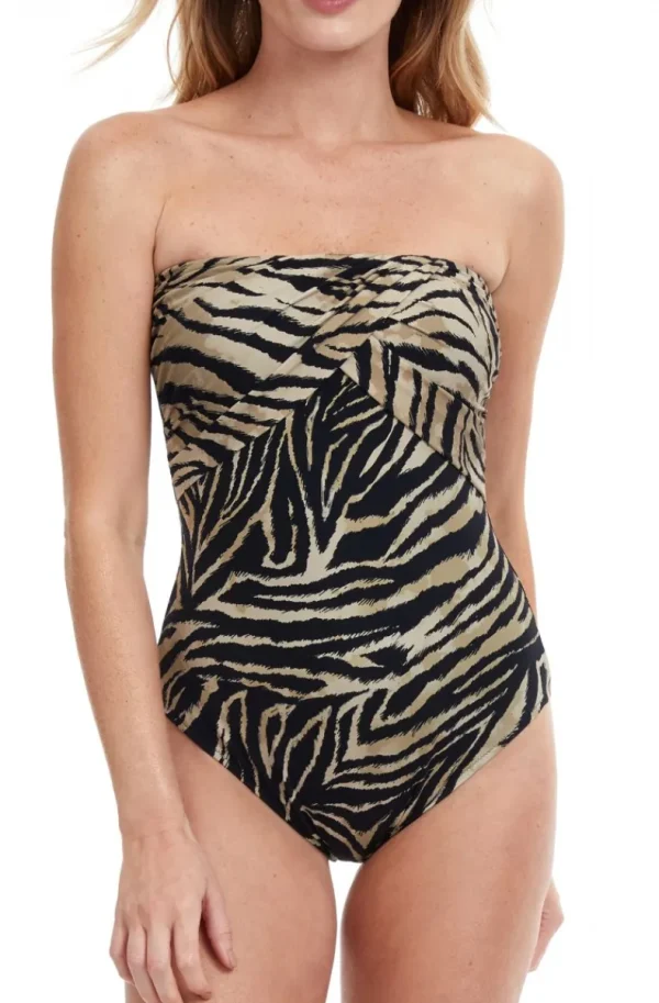 Plain Vanilla & Other Brands We Love Gottex - Swimsuit Zebra WL079 Sale