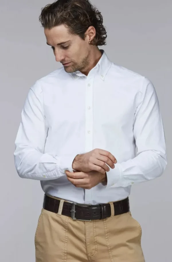HANSEN & JACOB - Classic Oxford Shirt White 10 New