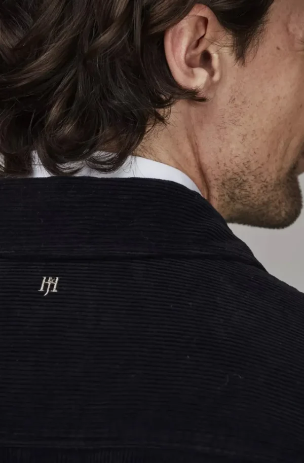 HANSEN & JACOB - Corduroy Noxus Overshirt 48 Navy Fashion