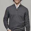 HANSEN & JACOB - Half Zip Diamond Knit - Light Grey 09 New