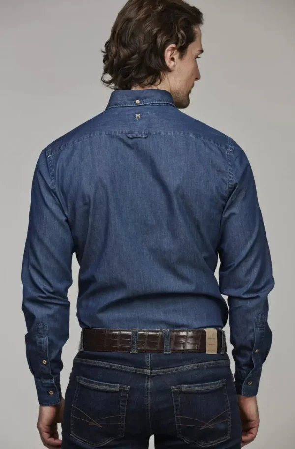 HANSEN & JACOB - Indigo Classic Shirt 46 Blue Hot