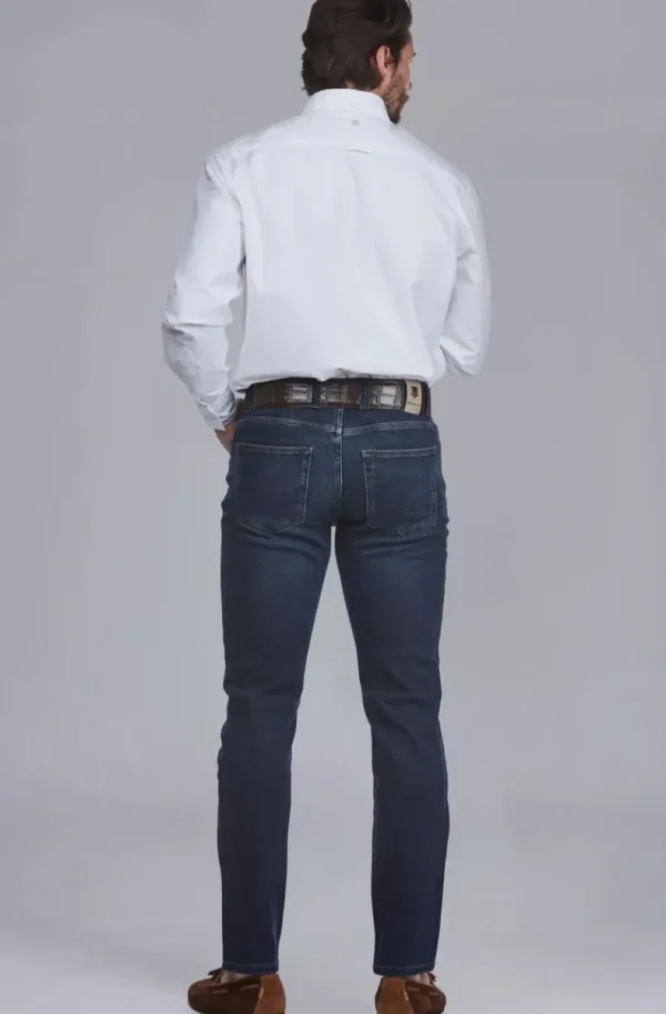HANSEN & JACOB - 5-PKT Cape Town Silk Touch Denim Blue 45 Outlet