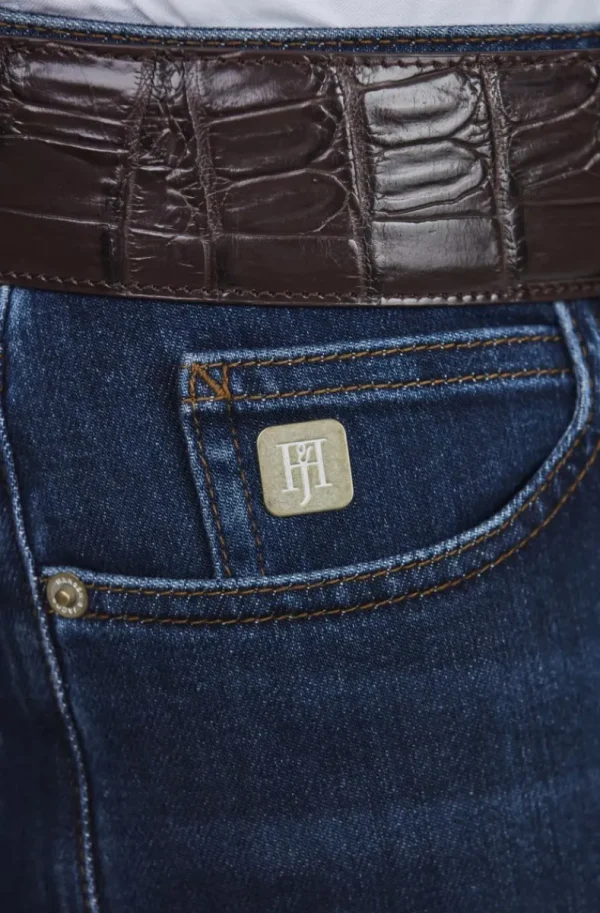 HANSEN & JACOB - 5-PKT Cape Town Silk Touch Denim Blue 45 Outlet