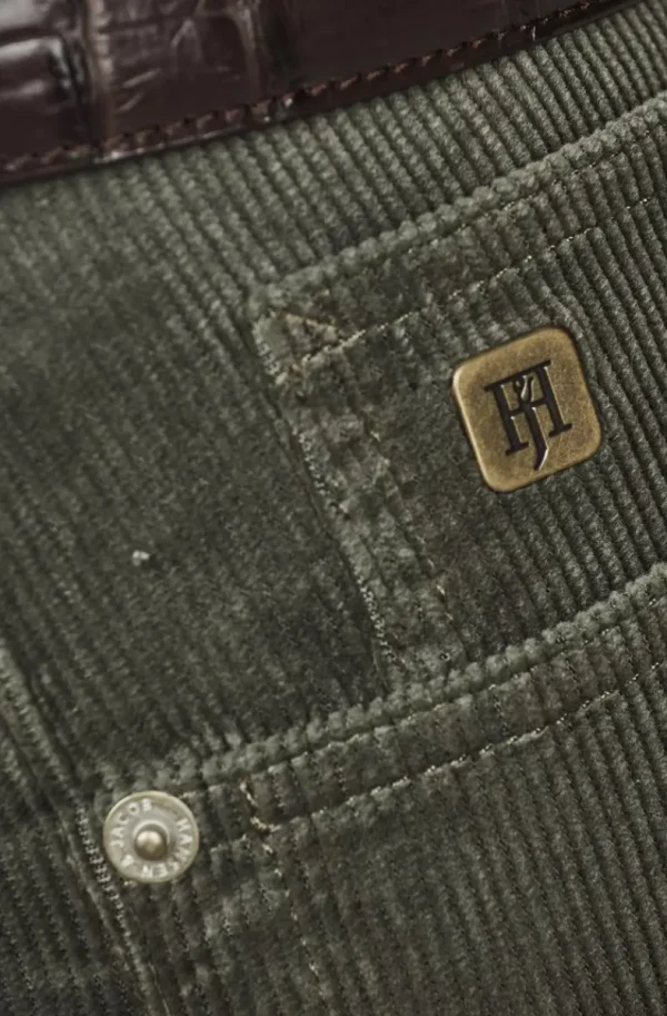 HANSEN & JACOB - 5-PKT Ceredo Soft Cord Khaki Green Outlet
