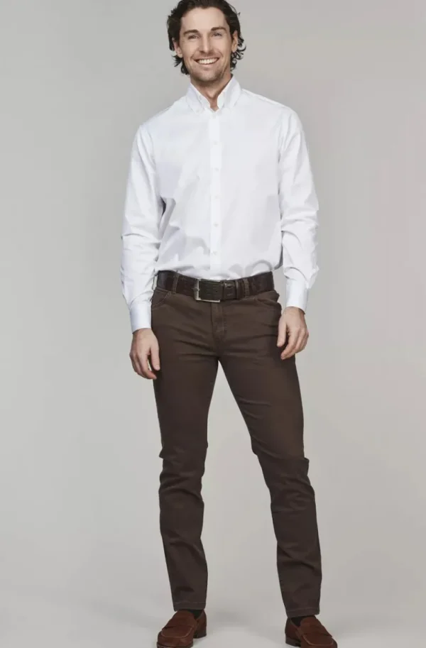 HANSEN & JACOB - 5-PKT Silk Touch Okado 66 Brown Fashion