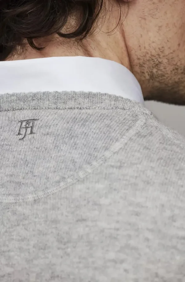 HANSEN & JACOB - Pure Cashmere Crew Neck Knit - Light Grey 09 Fashion