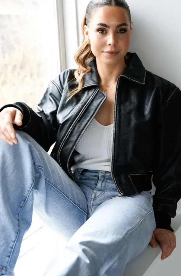 HUMAN SCALES - Billie Distressed Jacket - Black Hot