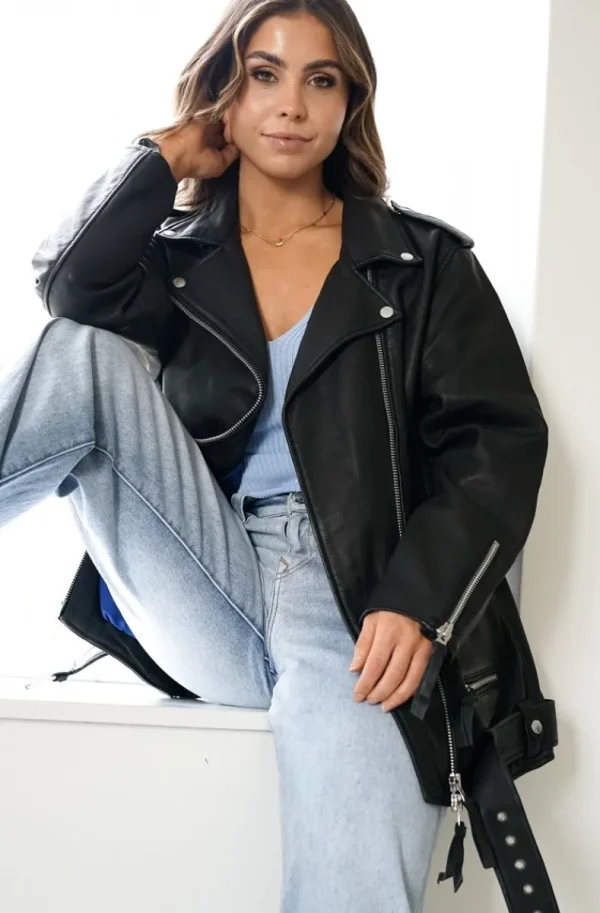 HUMAN SCALES - Emelie Leather Jacket Black Best