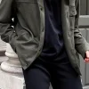 HUMAN SCALES - Mark Jacket Vegan Suede Moss Green Discount