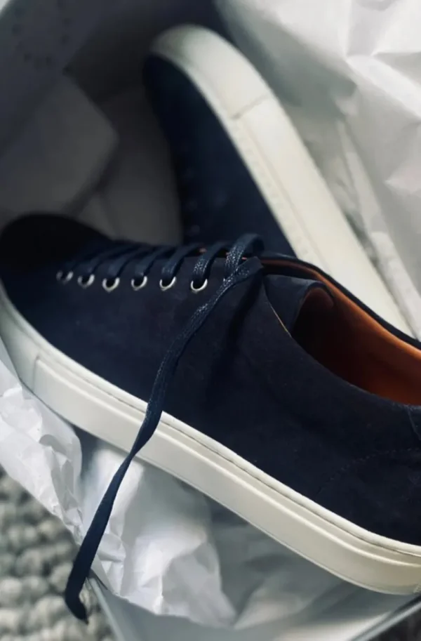 HUMAN SCALES - Mens Sneaker Herbert Suede Navy Discount