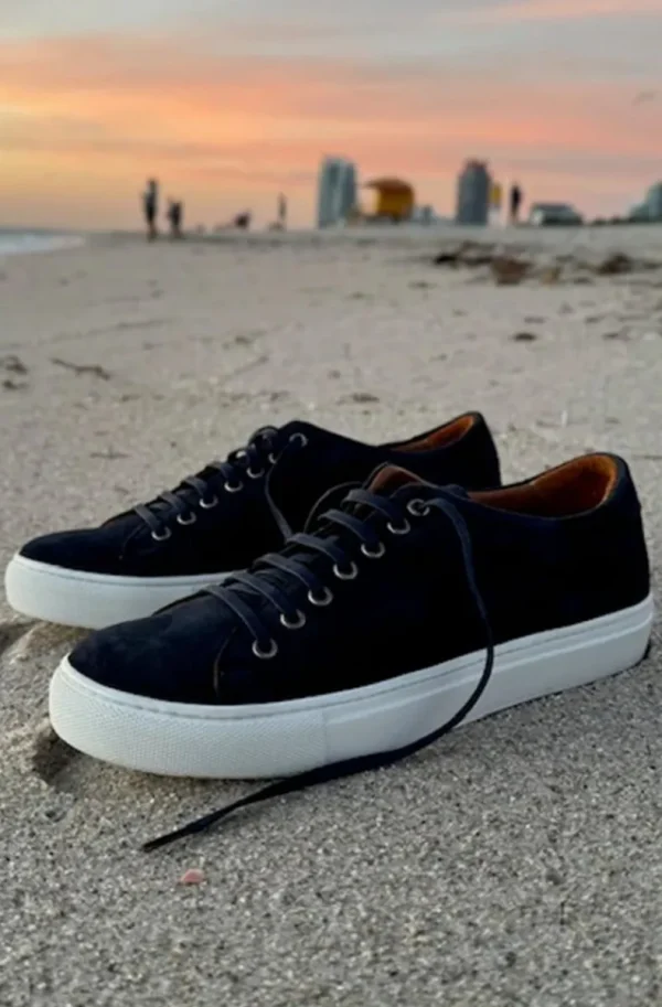 HUMAN SCALES - Mens Sneaker Herbert Suede Navy Discount