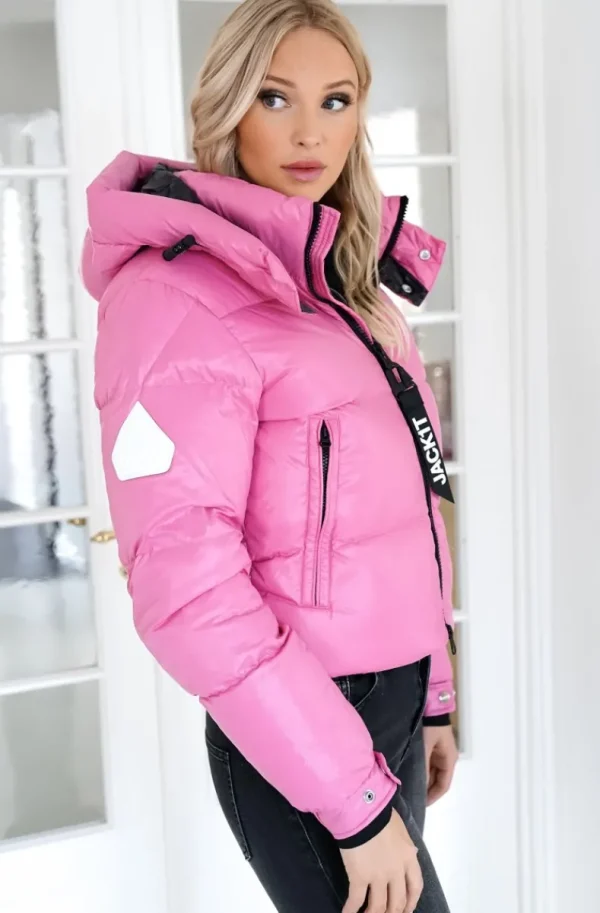JACK1T - EZ Puffer Racer Hood - Bubbelgum Pink/Black Online