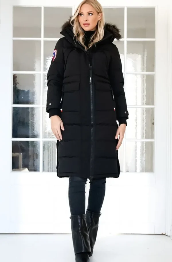 JACK1T - Neo Mountain Parka Extra Long - Black/Dark Bear Fashion