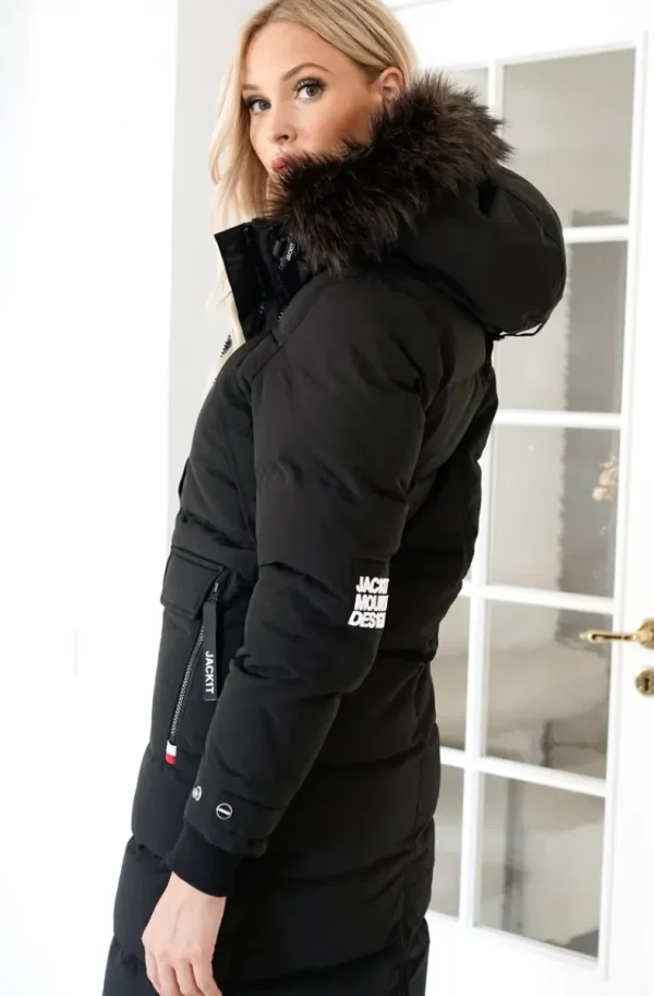 JACK1T - Neo Mountain Parka Extra Long - Black/Dark Bear Fashion