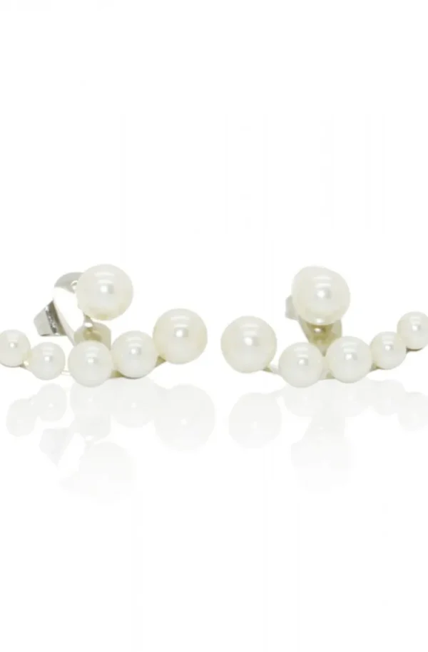 JANE & SOPHIE - Jacket Earring Pearl Silver Best