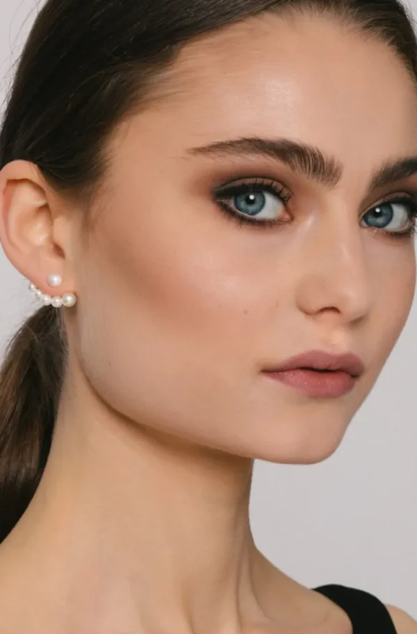 JANE & SOPHIE - Jacket Earring Pearl Silver Best