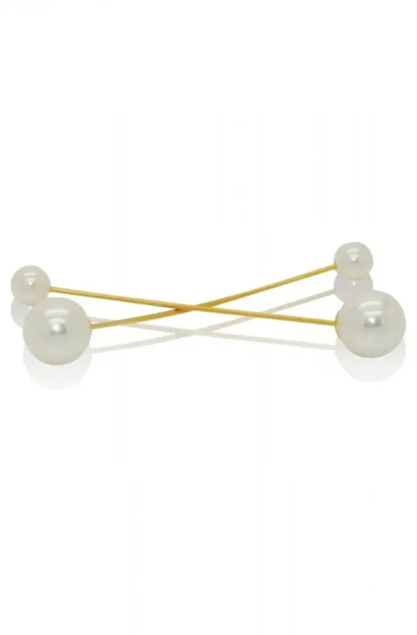JANE & SOPHIE - Pearl long ear cuff gold Sale