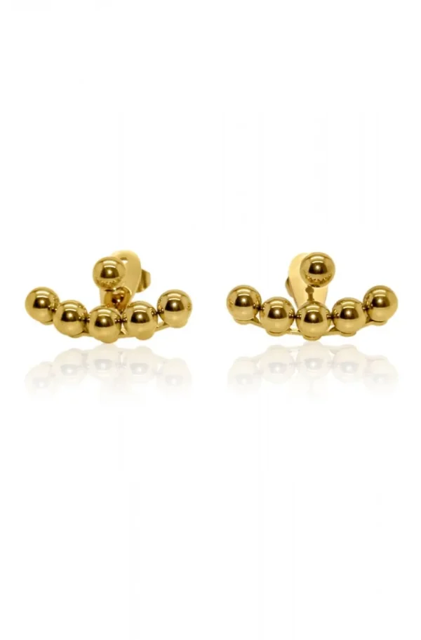 JANE & SOPHIE Jane and Sophie - Ball Jacket Earring - Gold Fashion