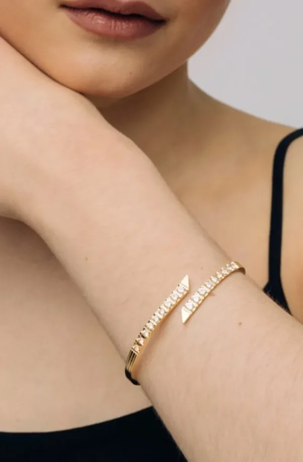 JANE & SOPHIE Jane and Sophie - Crystal Cuff - Gold Clearance