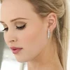 JANE & SOPHIE Jane and Sophie - Short Crystal Earrings - Silver Hot
