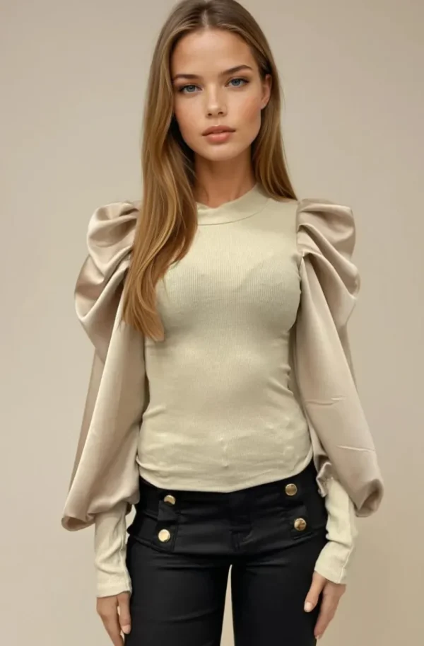 MIXED BRANDS - Ayo Top 5896 - Beige Fashion