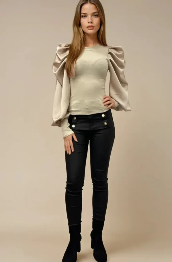 MIXED BRANDS - Ayo Top 5896 - Beige Fashion