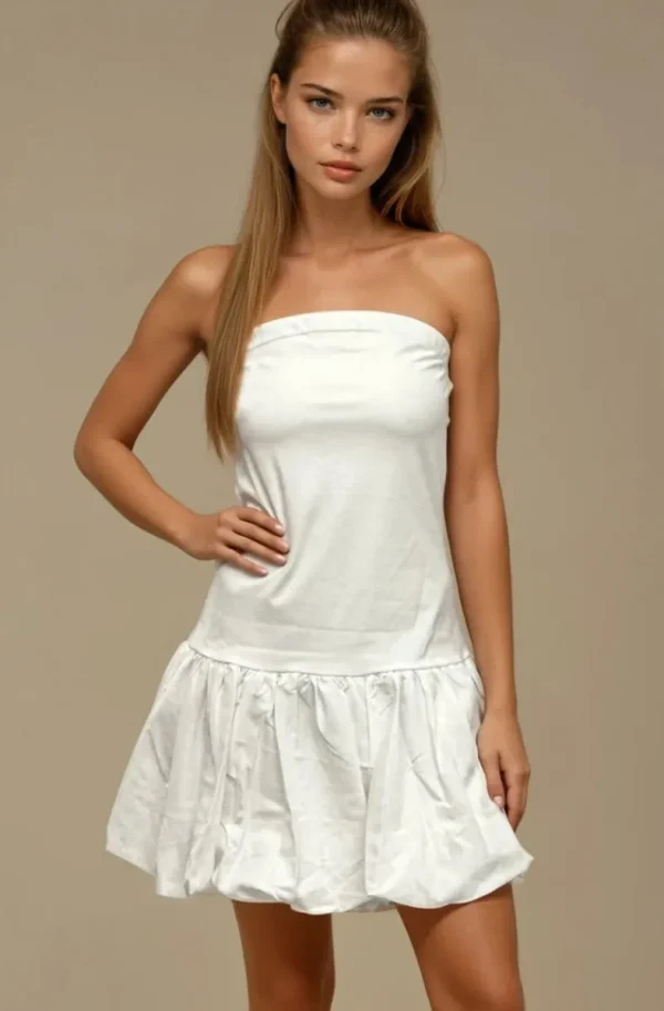 MIXED BRANDS - Ballon Dress 2595 - White Outlet