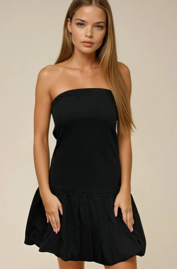 MIXED BRANDS - Ballon Dress 2595 - Black Hot