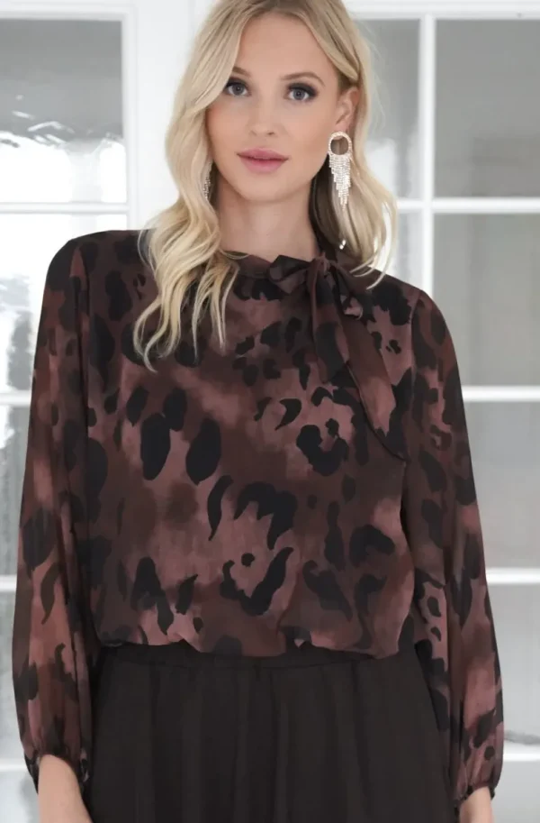 MIXED BRANDS - Blouse Aniella 8806 - Brown Discount
