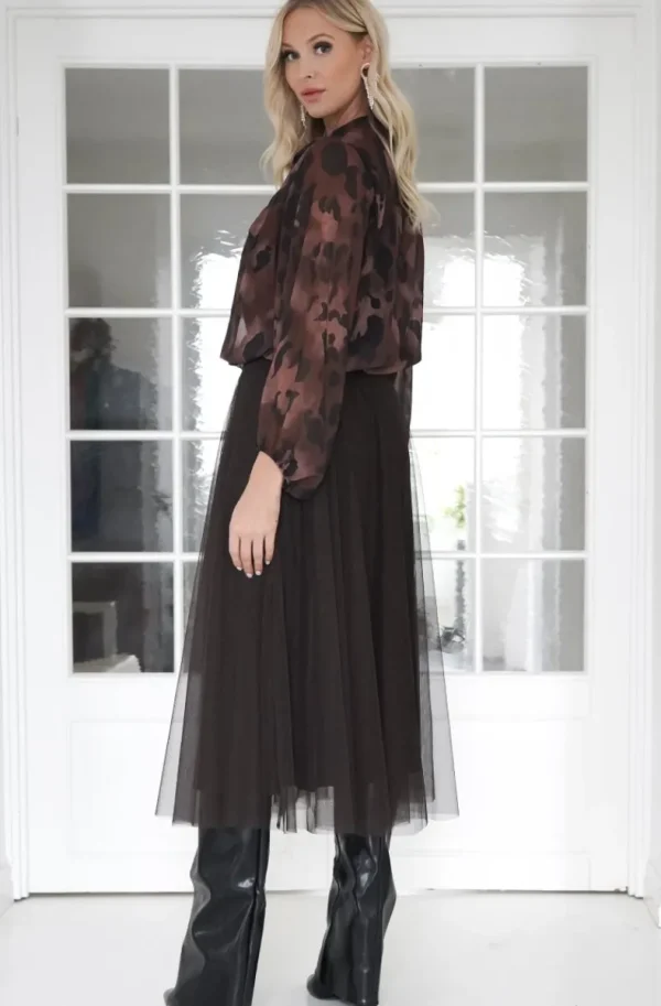 MIXED BRANDS - Blouse Aniella 8806 - Brown Discount