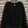 MIXED BRANDS - Blouse Kendal 18486 - Black Rhinestone Hot