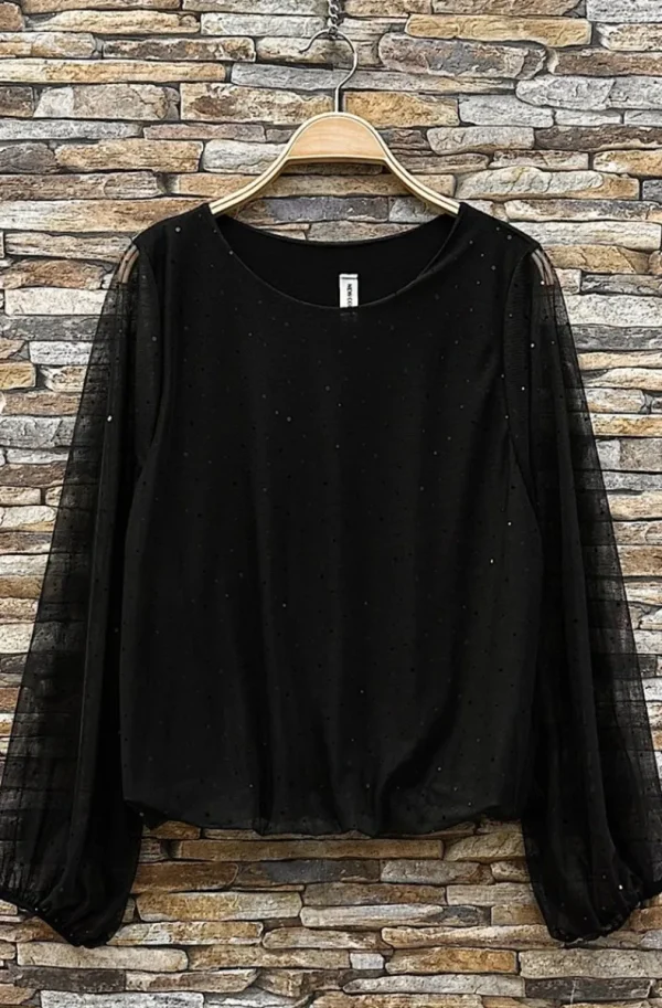 MIXED BRANDS - Blouse Kendal 18486 - Black Rhinestone Hot