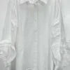 MIXED BRANDS - Blouse with ruffled sleeves 9669-2101 - White Best