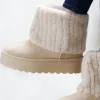 MIXED BRANDS - Boot with fake fur 2057 - Beige Online