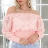 MIXED BRANDS - Bouse smocked offshoulder 12088 - Rose Outlet