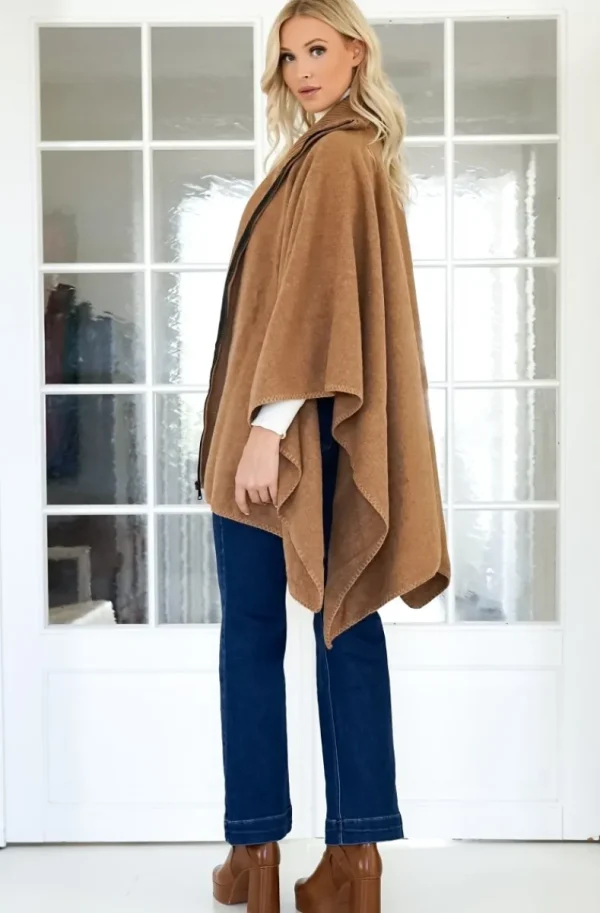MIXED BRANDS - Cape Rollneck with zip - Brown Online