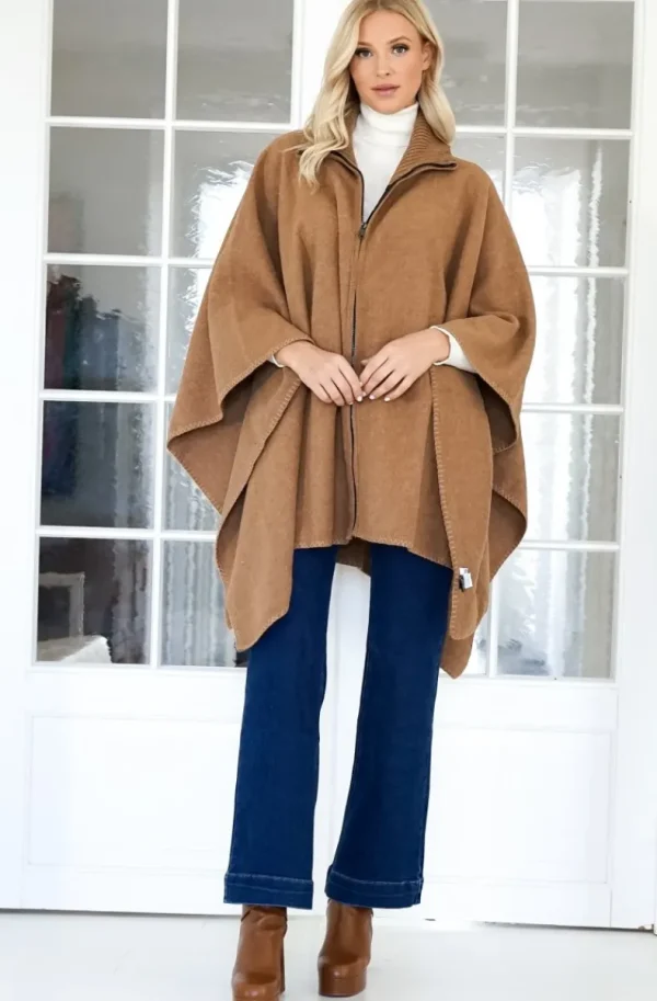 MIXED BRANDS - Cape Rollneck with zip - Brown Online