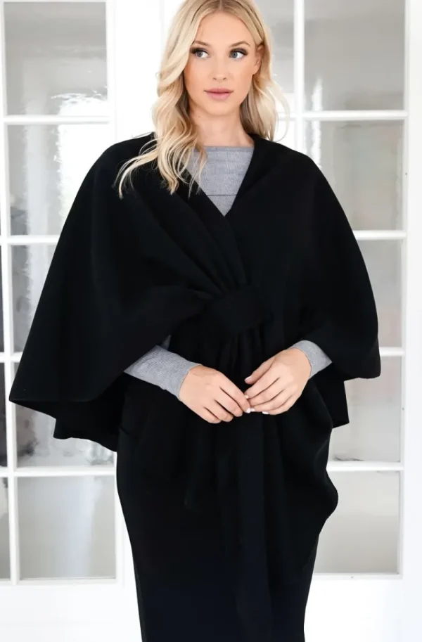 MIXED BRANDS - Cape with knot - Black New