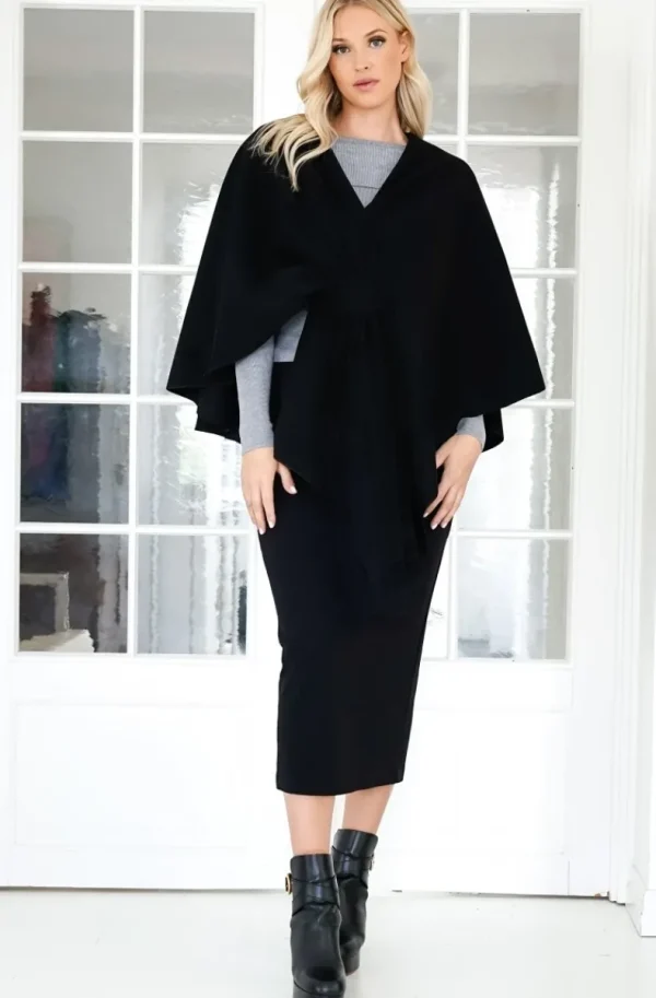 MIXED BRANDS - Cape with knot - Black New